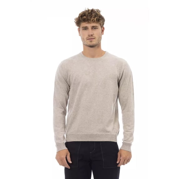 Alpha Studio Beige Viscose Men Sweater
