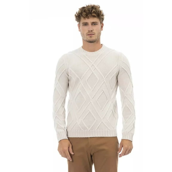 Alpha Studio Beige Merino Men Sweater