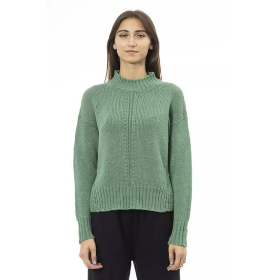 Alpha Studio Green Wool Women Sweater