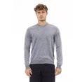 thumbnail image 1 of Alpha Studio Light Blue Viscose Men Sweater, 1 of 3