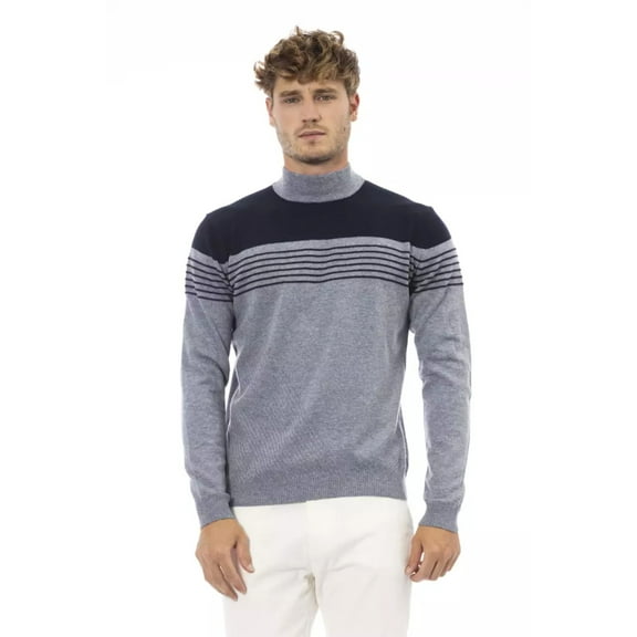 Alpha Studio Soft Blend Mock Neck Men's Sweater