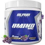 Alpha Supps Amino NRG+ BCAA Amino Energy Recovery Powder - Hydration Blend with Electrolytes - Focus Blend for Optimal Performance - 30 Servings Juicy Grape