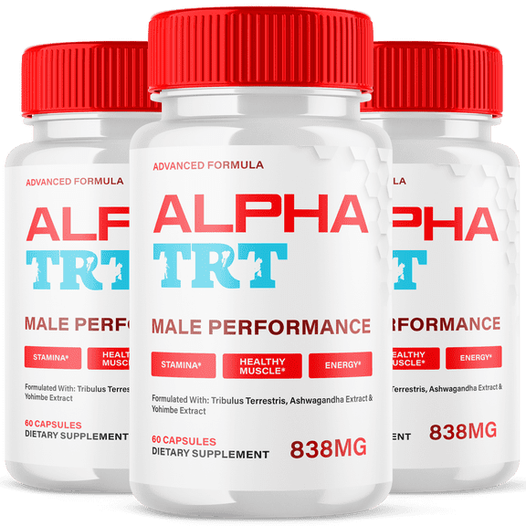 Alpha TRT Advanced Formula Pills All Natural Vitamin Supplement AlphaTRT 180 Capsules
