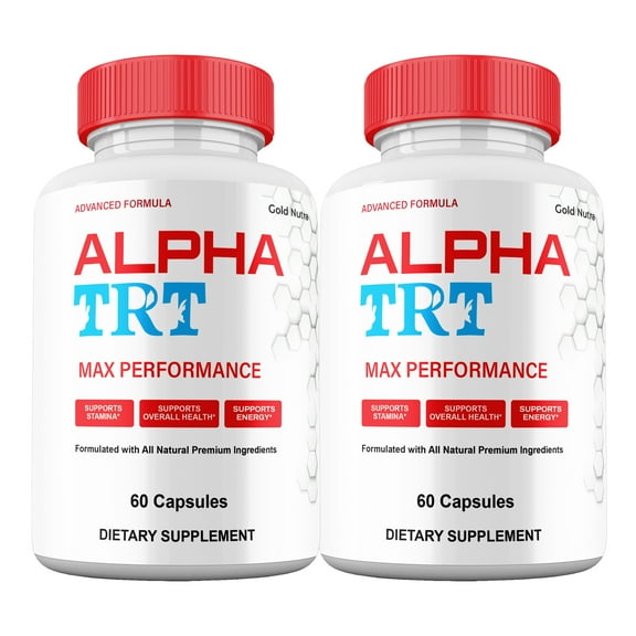 Alpha TRT Capsules for Men, Advanced Formula, All-Natural Formula Maximum Strength, AlphaTRT Pills, Performance Supplement (2 Pack)