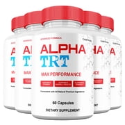 Alpha TRT Capsules for Men, Advanced Formula, All-Natural Formula Maximum Strength, AlphaTRT Pills, Performance Supplement 5 Pack