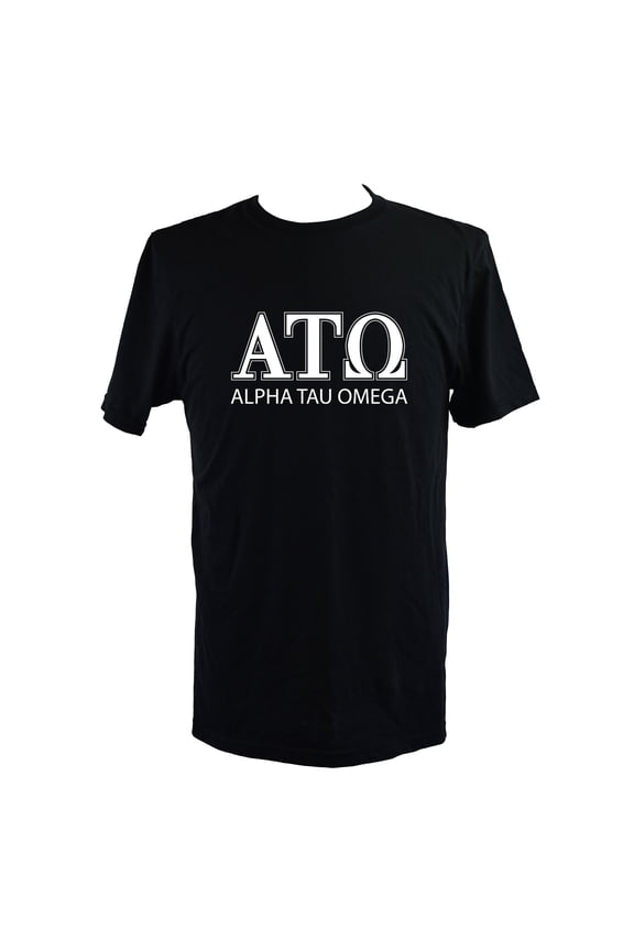 Alpha Tau Omega T-Shirt - Varsity Letter Fraternity Tee, 100% Cottont, Size Extra Large