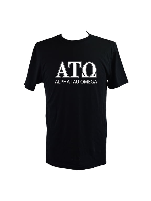 Alpha Tau Omega T-Shirt - Varsity Letter Fraternity Tee, 100% Cotton, Size Medium