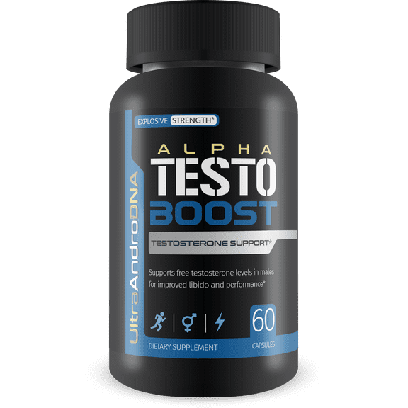 Alpha Testo Boost - Ultra Andro Dna Testosterone Support - Natural Testosterone Booster for Men - Feel Alpha Power and Youth with This Powerful Male Formula