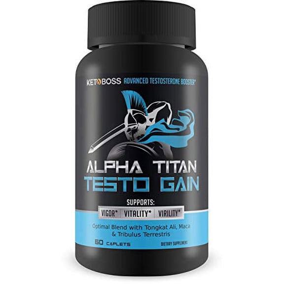 Alpha Titan Testo Gain - Advanced Testosterone Booster - Unleash Your Inner Spartan with Powerful Ingredients formulated to Boost Natural Testosterone - Release Your Inner Alpha Male Youth!