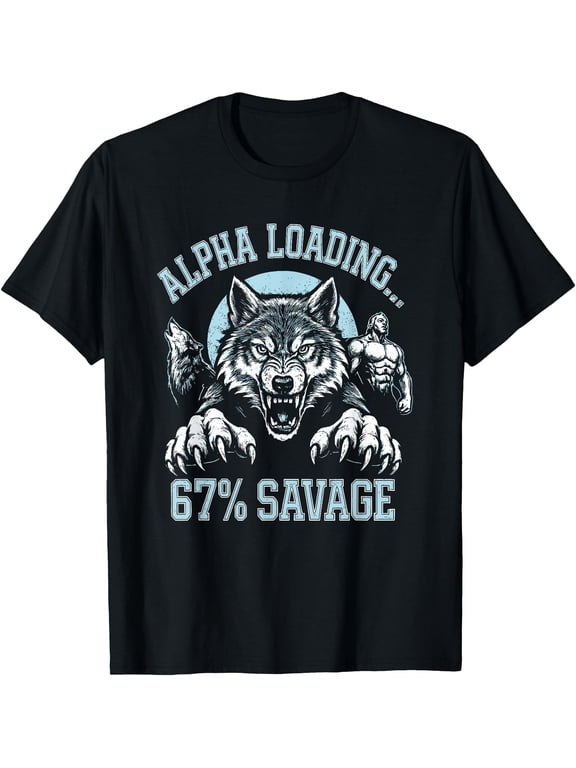 Alpha Wolf Loading 67 Percent Gen Z T-Shirt
