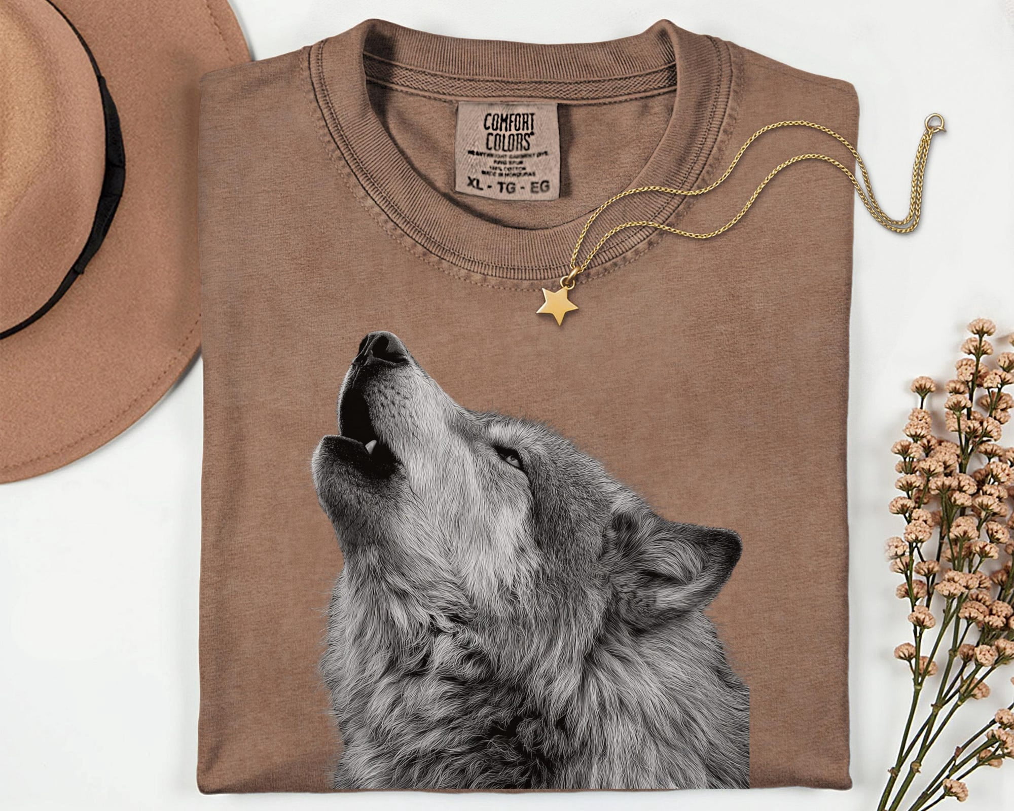 Alpha Wolf tshirt Howling Wolf Wildlife mens women Nature Crewneck 90s ...