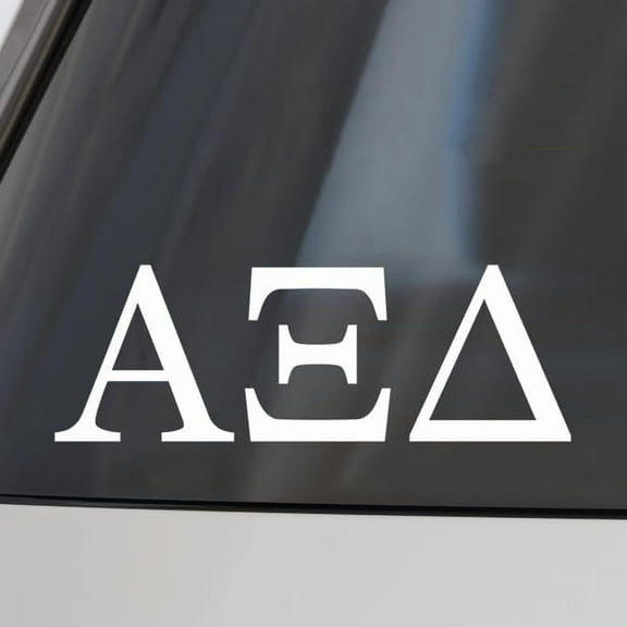 Alpha Xi Delta Car Decal Sticker- Greek Letters Design, Officially Licensed Sorority Window Sticker