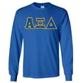 thumbnail image 1 of Alpha Xi Delta Lettered Long Sleeve Tee 4X-Large Royal Blue, 1 of 1