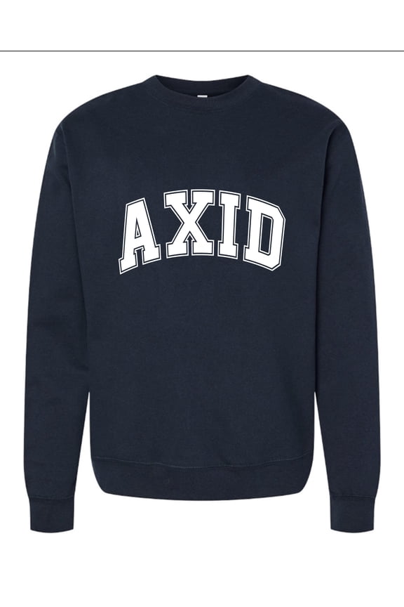 Alpha Xi Delta Sweatshirt, Crewneck Sweatshirt with Varsity Greek Letters Design, Sorority Brand Colors - Size Large