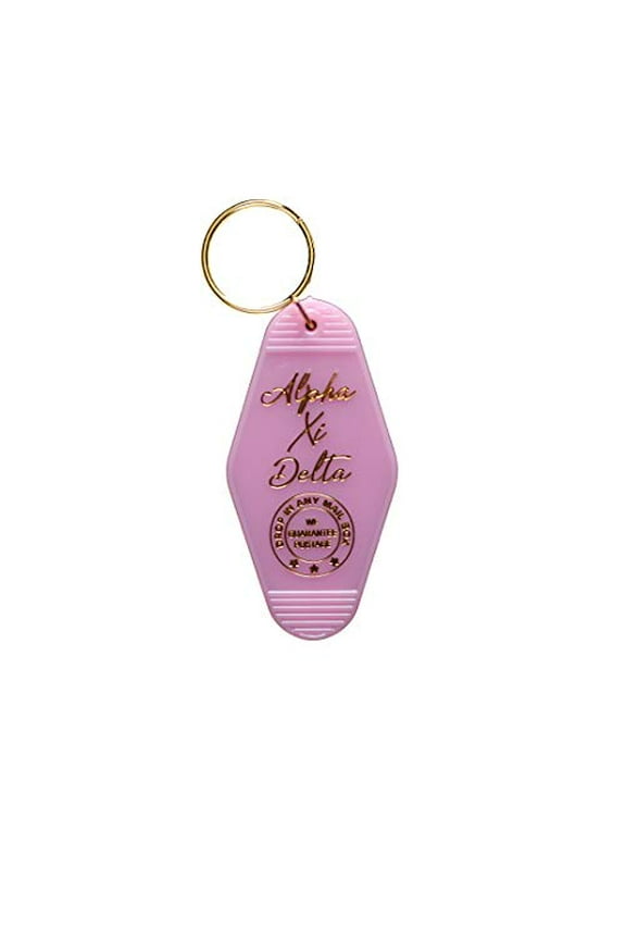 Alpha Xi Delta Vintage Motel Keychain