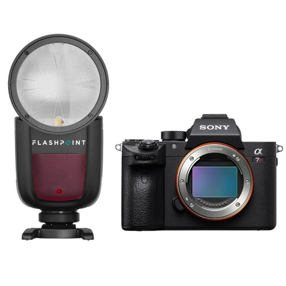 Sony Alpha a7R IV Full Frame Mirrorless Interchangeable-Lens Digital Camera Body (V2) - Bundle with Flashpoint Zoom Li-on X R2 TTL On-Camera Round Flash Speedlight