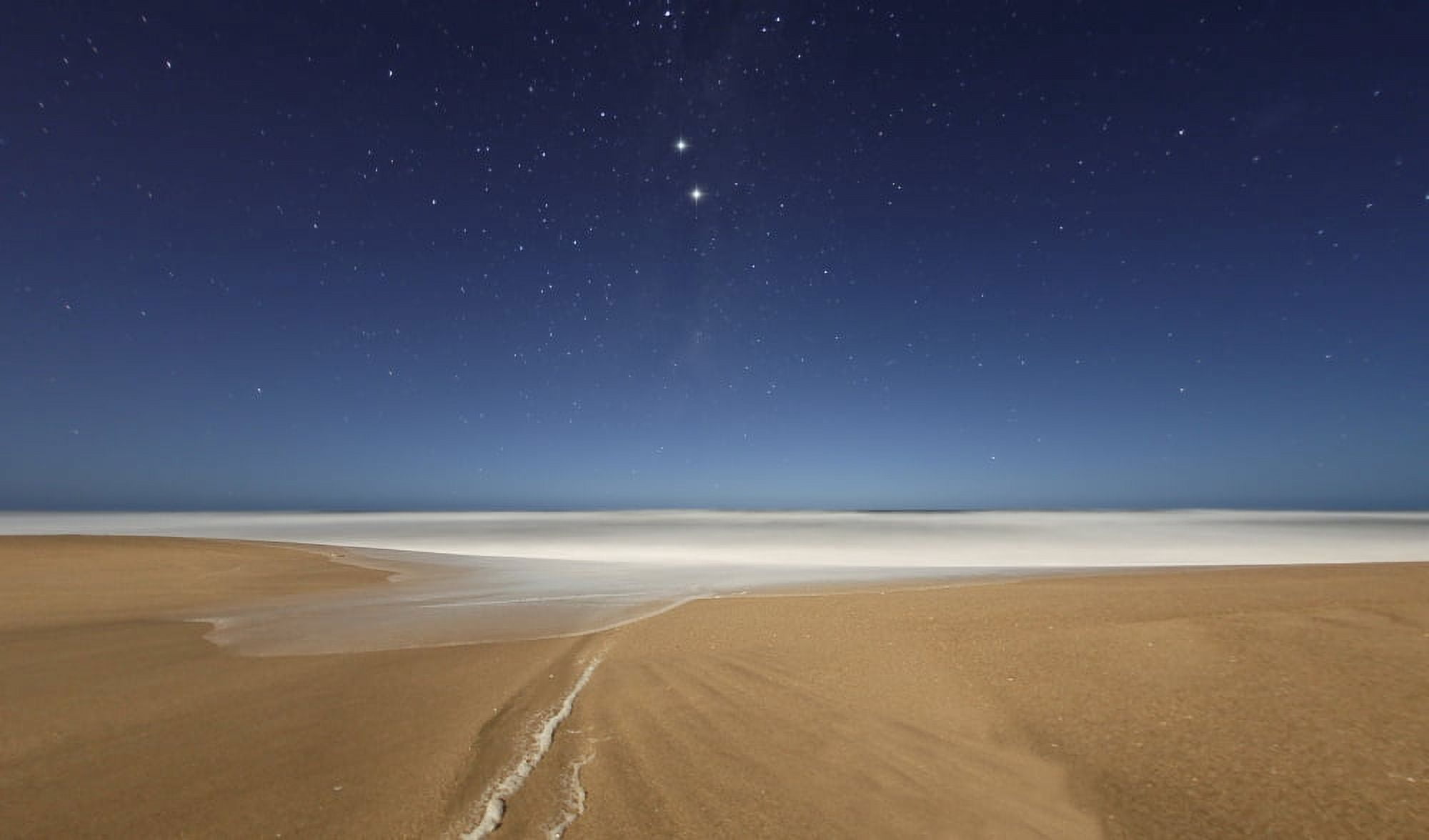 Alpha and Beta Centauri seen from the beach in Miramar Argentina Canvas Art - Luis ArgerichStocktrek Images (37 x 22)