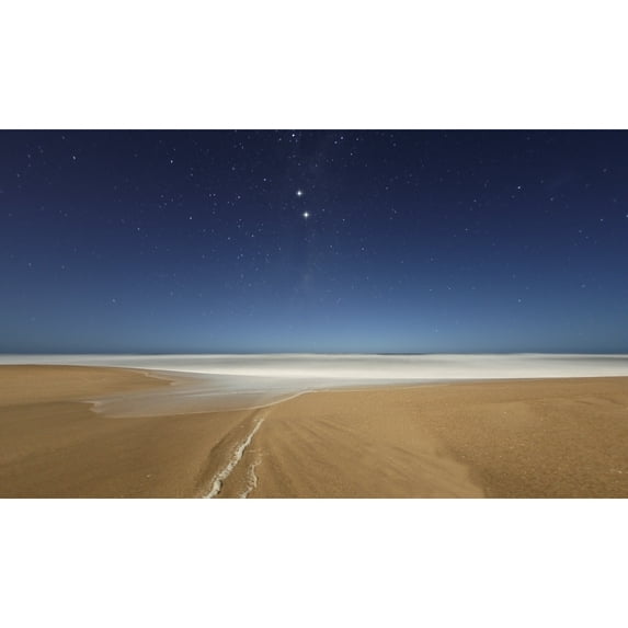 Alpha and Beta Centauri seen from the beach in Miramar Argentina Poster Print