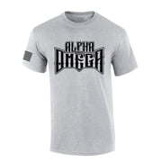 Alpha and Omega Beginning and the Ending Revelation Scripture Mens Christian Tshirt Cross Short Sleeve T-shirt Graphic Tee-Sports Grey-xxl