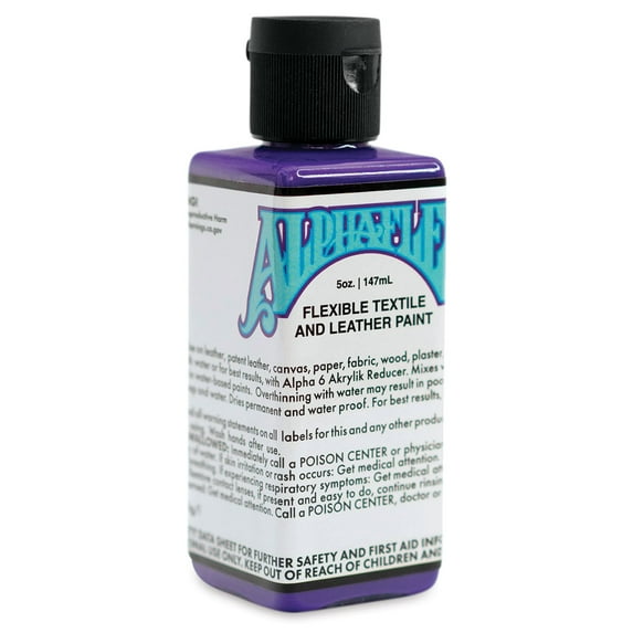 Alpha6 AlphaFlex Textile and Leather Paint - Alpha Purple, 147 ml, Bottle