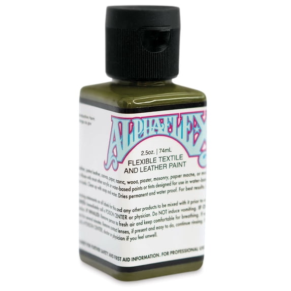 Alpha6 AlphaFlex Textile and Leather Paint - Army Green, 74 ml, Bottle