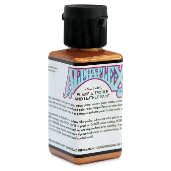 Alpha6 AlphaFlex Textile and Leather Paint - Metallic Bronze, 74 ml, Bottle