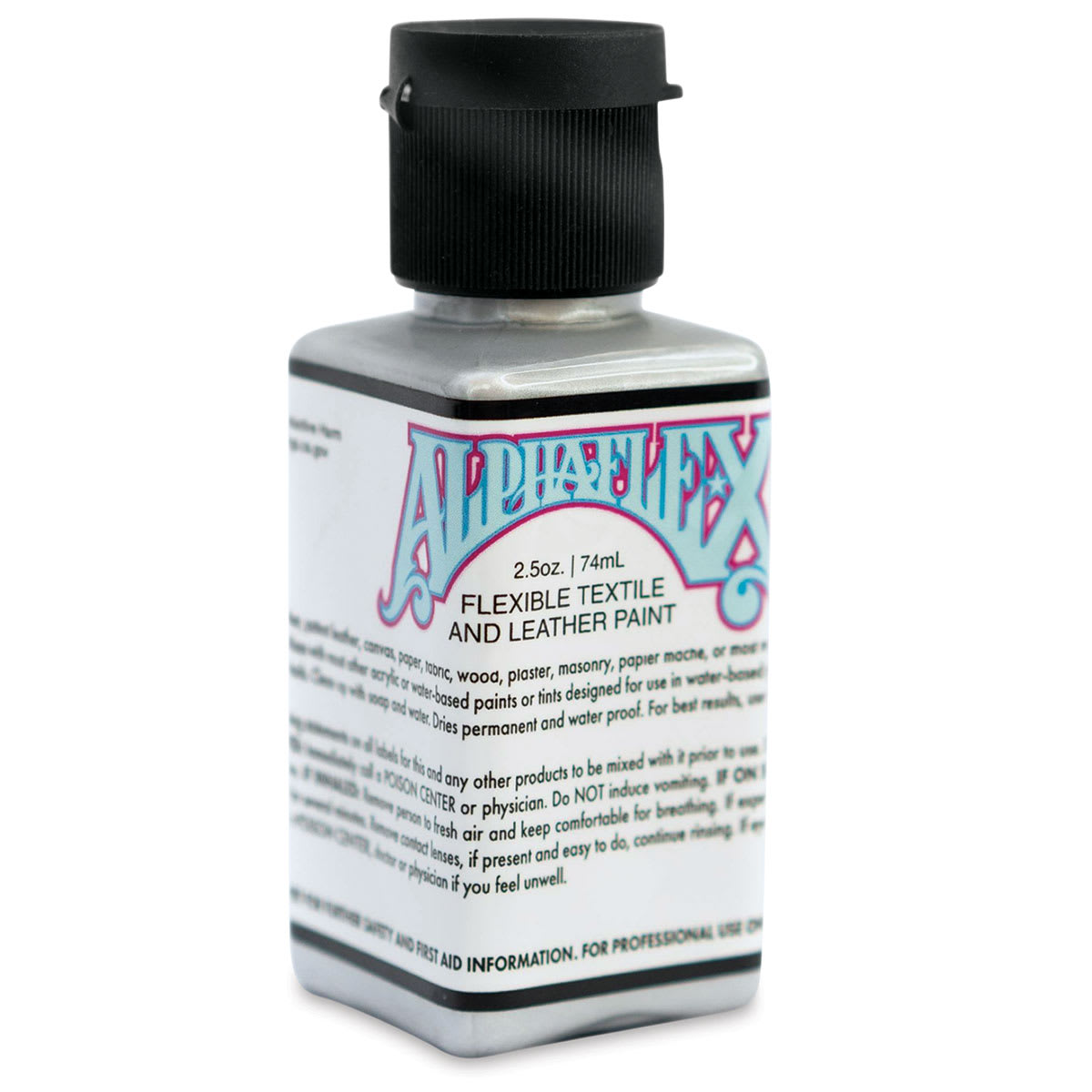 Alpha6 AlphaFlex Textile and Leather Paint - Metallic Silver, 74 ml ...