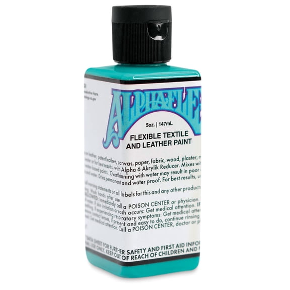 Alpha6 AlphaFlex Textile and Leather Paint - Peacock, 147 ml, Bottle