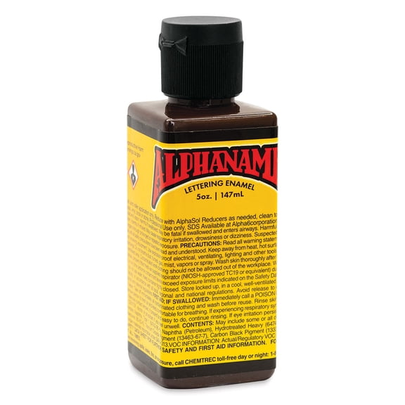 Alpha6 Alphanamel Lettering Enamel - Chocolate, 147 ml, Bottle