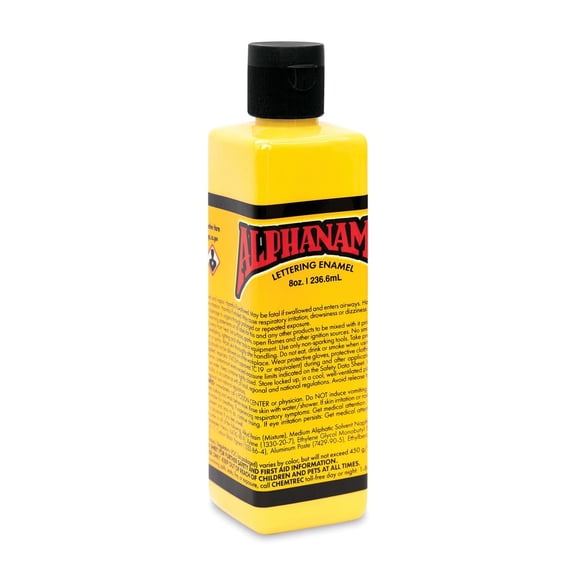 Alpha6 Alphanamel Lettering Enamel - Liquid Sunshine, 236.6 ml, Bottle