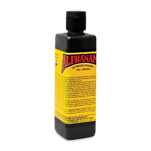 Alpha6 Alphanamel Lettering Enamel - McKeag's Black, 236.6 ml, Bottle