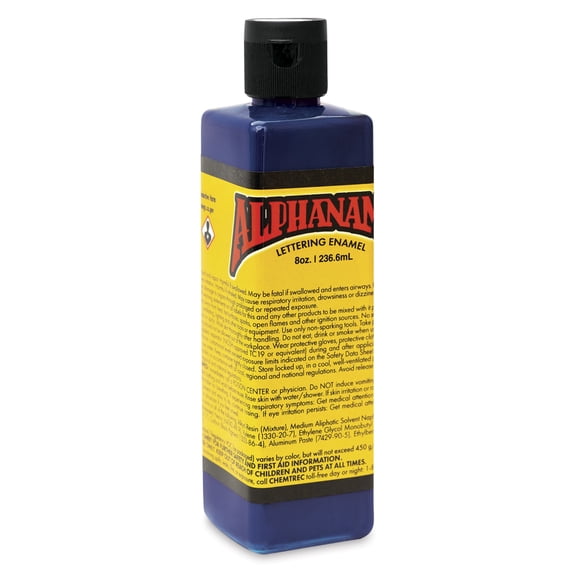 Alpha6 Alphanamel Lettering Enamel - Meyers Dark Blue, 236.6 ml, Bottle