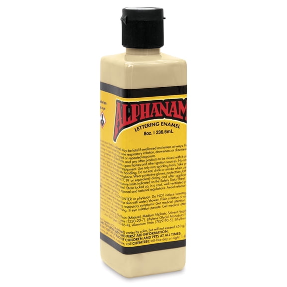 Alpha6 Alphanamel Lettering Enamel - Tan, 236.6 ml, Bottle