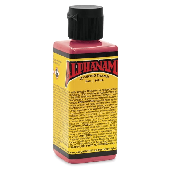 Alpha6 Alphanamel Lettering Enamel - Dark Pink, 147 ml, Bottle