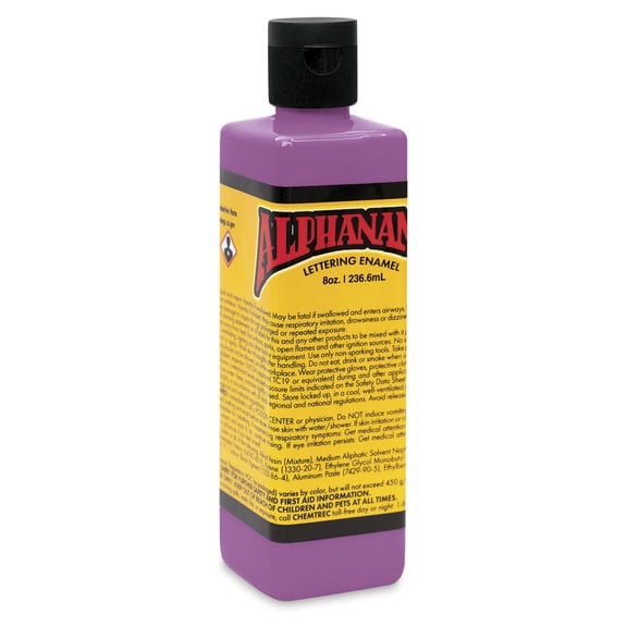 Alpha6 Alphanamel Lettering Enamel - Violet, 236.6 ml, Bottle