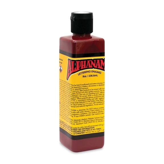 Alpha6 Alphanamel Lettering Enamel - Wine, 236.6 ml, Bottle