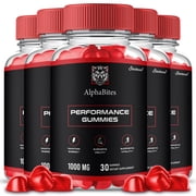 AlphaBites Performance Gummies for Men, Maximum Strength Formula, Alpha Bites for Men, 5 Month Supply 5 Pack