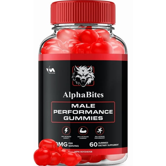 AlphaBites for Men Gummies β Alpha Bites Support for Muscle Growth, Max Performance, 60 Gummies