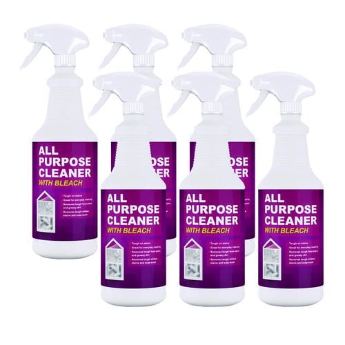 All Purpose Cleaner with Bleach, 32 oz Bottle, 6/Carton All Purpose Cleaner with Bleach, 32 oz Bottle, 6/Carton