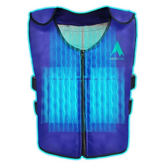 AlphaCool Arctic Cooling Ice Vest with Self-Fill Reusable Ice Packs One Size