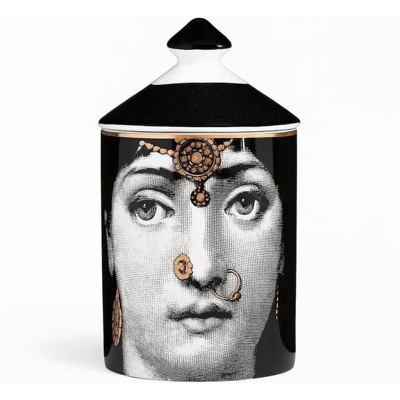 AlphaDesignLuxe Decorative Ceramic Candle Holder with Artistic Female Face – Gypsy Face