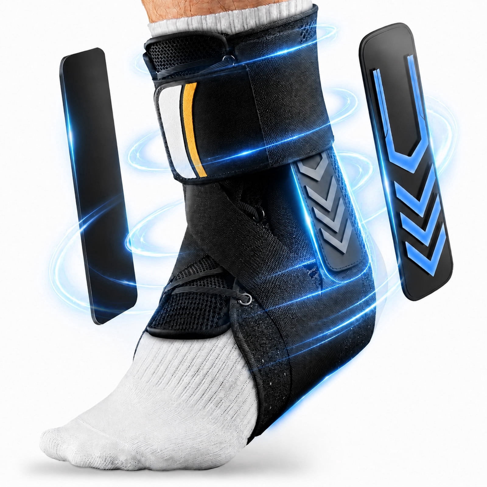 Goldeer Ankle Brace for Women & Men for Sprained Ankle, Adjustable & Breathable Ankle Support for Men Women, Ankle Stabilizer for Sprain, Injury Recovery, Sports (12''-13'')