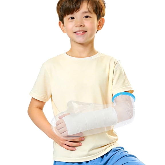 AlphaGeek Waterproof Cast Cover for Kids Arm, Shower & Swim Protector Sleeve for Full Arm, Surgery, Wound & Bandage, Soft Comfortable & Reusable, Fits Arm Circumference