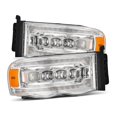 thumbnail image 1 of AlphaRex 02-05 Dodge Ram NOVA-Series LED Projector Headlights Chrome, 1 of 7