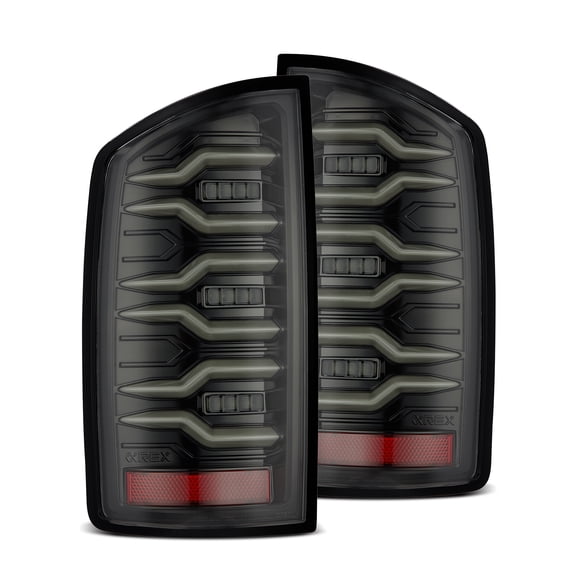 AlphaRex 02-06 Dodge Ram 1500/02-05 Dodge Ram 2500/3500 Truck LUXX-Series LED Tail Lights Alpha-Black