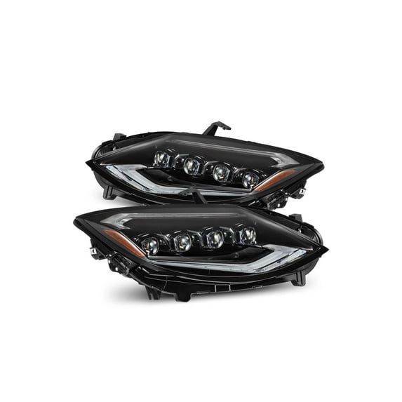 AlphaRex 07-13 Toyota Sequoia (w/Lvl Adj) NOVA LED Proj Headlights Plank Alpha Blk w/Seq Signal/RDL