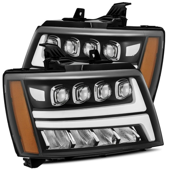 AlphaRex 07-14 Chevrolet Tahoe/Suburban/07-13 Avalanche NOVA-Series LED Projector Headlights Black