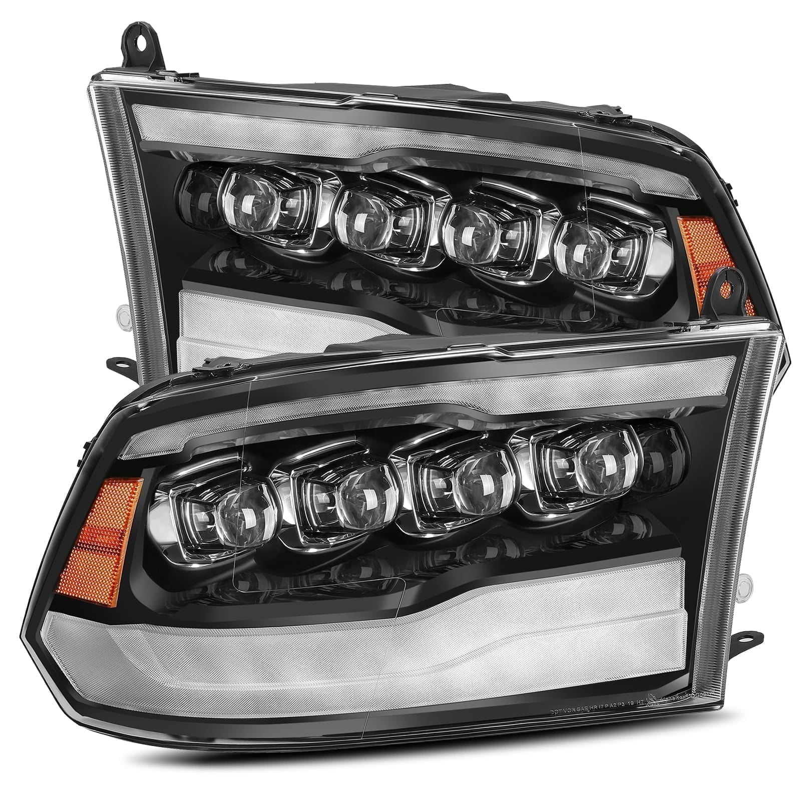 AlphaRex 09-18 Ram Truck NOVA-Series LED Projector Headlights Jet Black ...