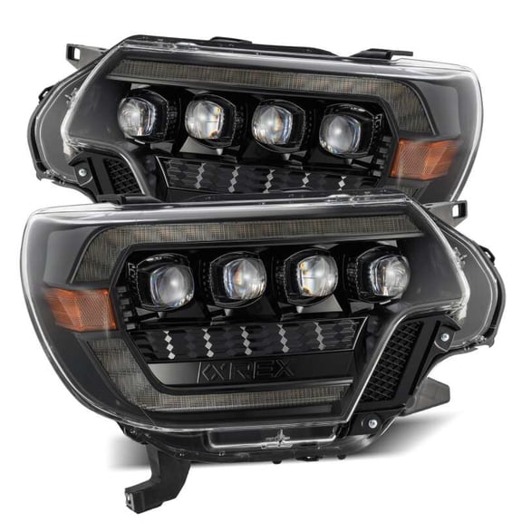 AlphaRex NOVA-Series Projector Headlights for Toyota Tacoma 2012-2015 - Black with Activ Light and Sequential Signal