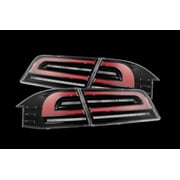AlphaRex 12-21 Tesla Model S LUXX-Series LED Tail Lights - Black/Red